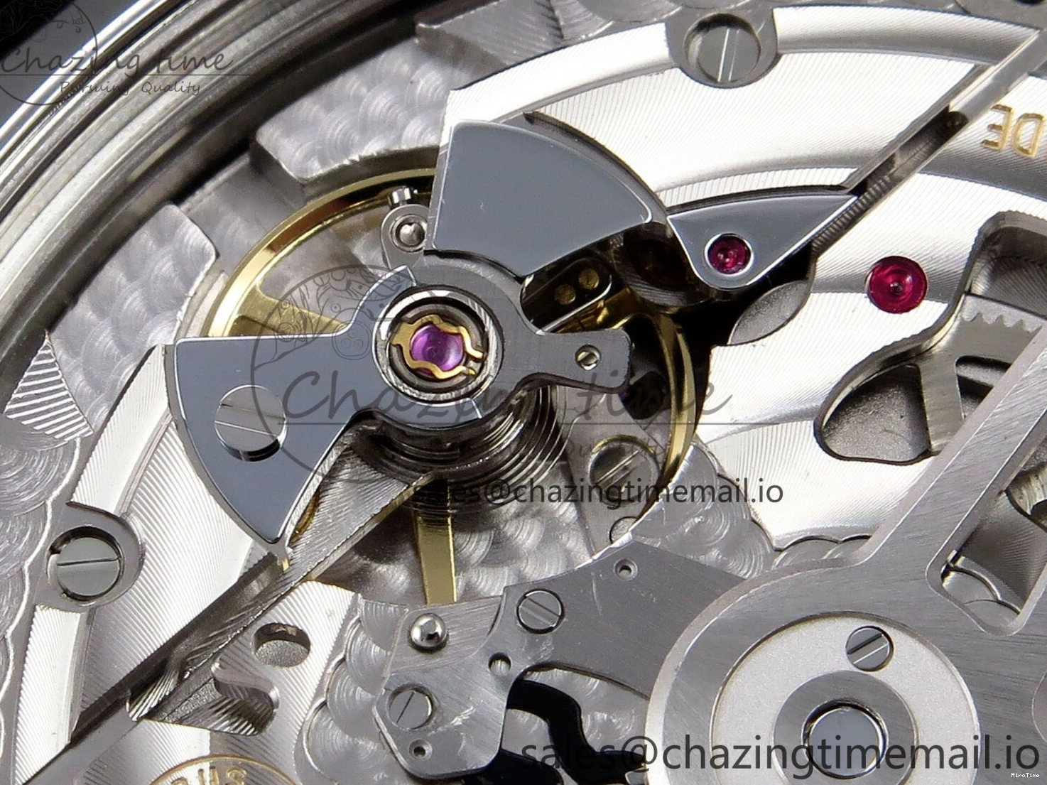 MIROTIME 0302 OnTrend Portugieser Automatic 42mm SS APSF 1:1 Best Edition White RG Dial on Black Leather Strap A 7010